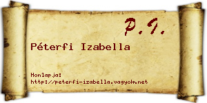 Péterfi Izabella névjegykártya